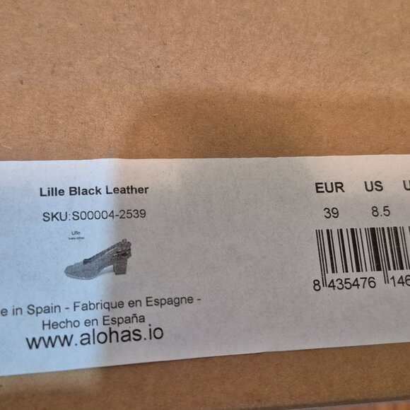 NWB ALOHAS Black Leather Strappy Sandals sz39 - Picture 5 of 6